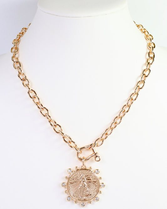 Armidale Horsebit Coin Necklace Gold