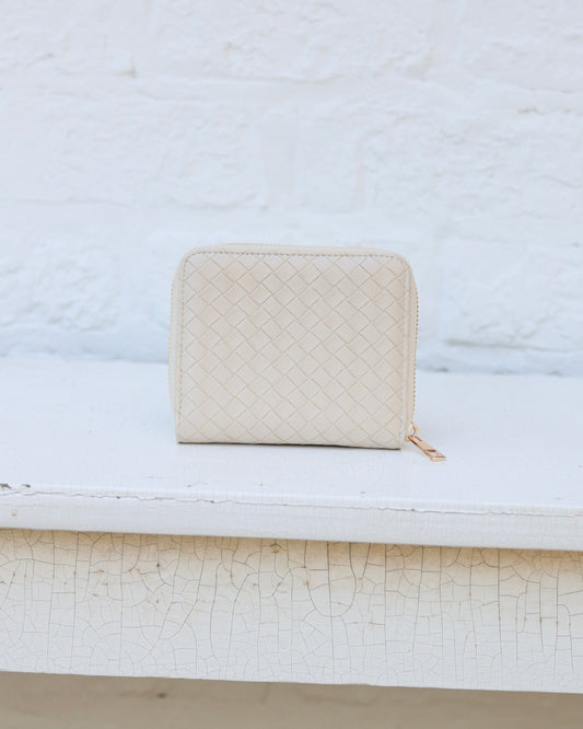 Blakely Wallet Woven Almond