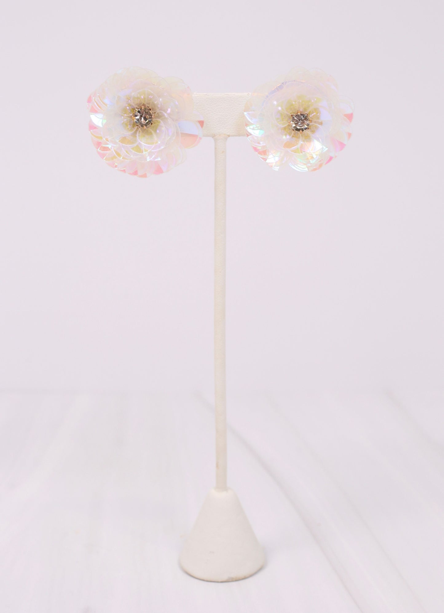 Morrin Sequin Flower Earring OPAL