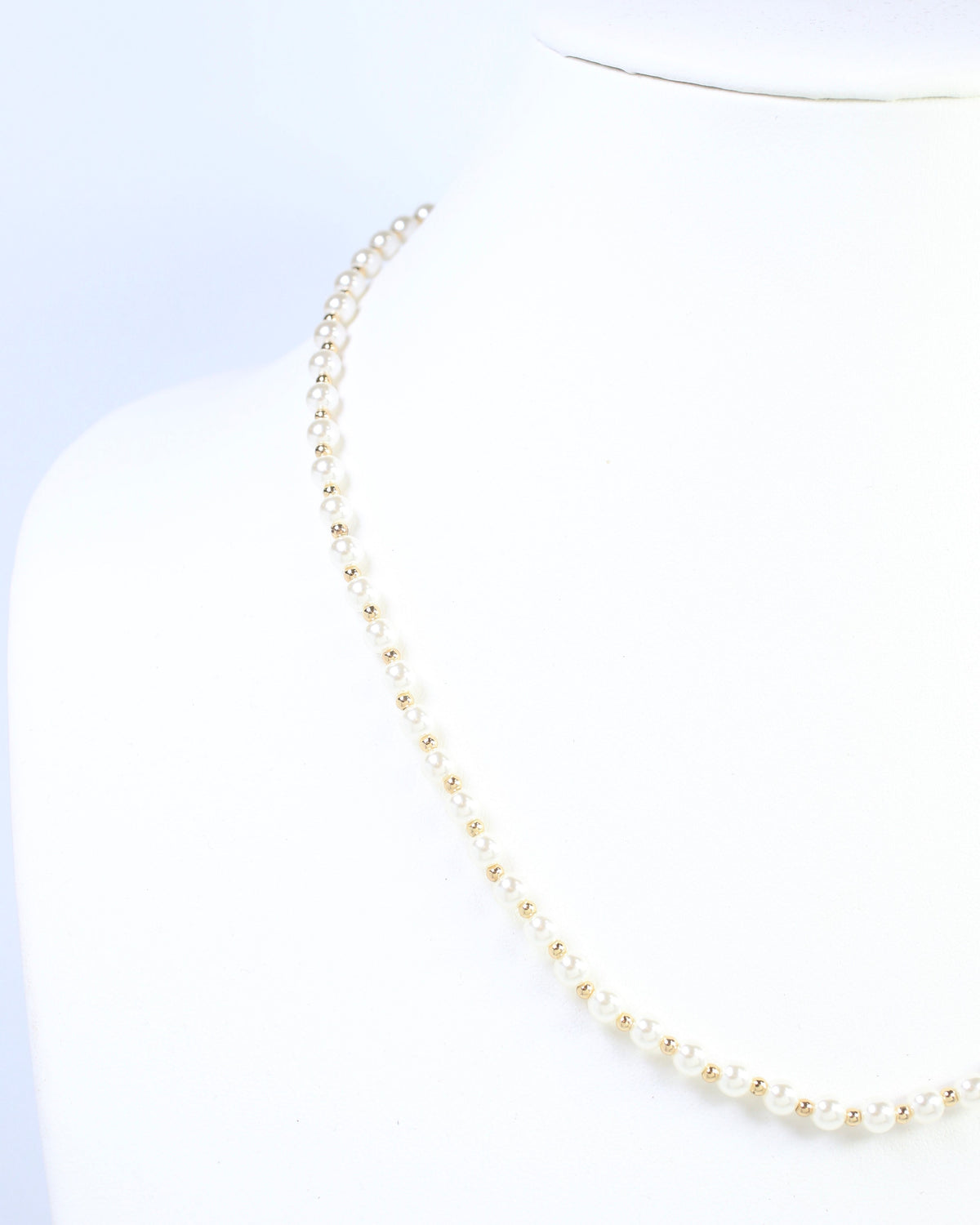 Petersen Small Pearl Beaded Necklace Gold