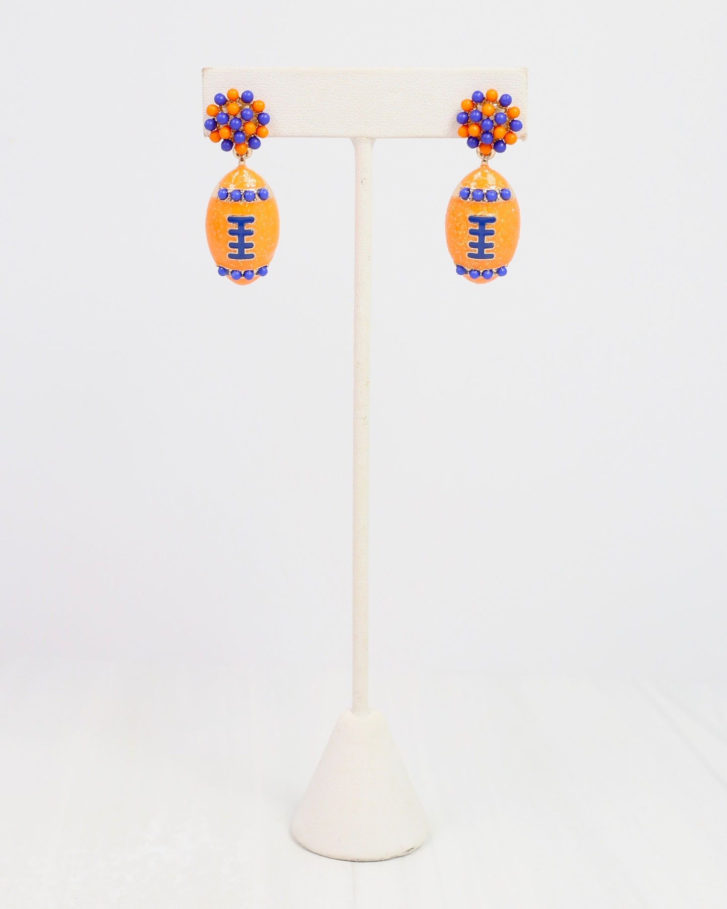 Adler Football Earring Orange Blue