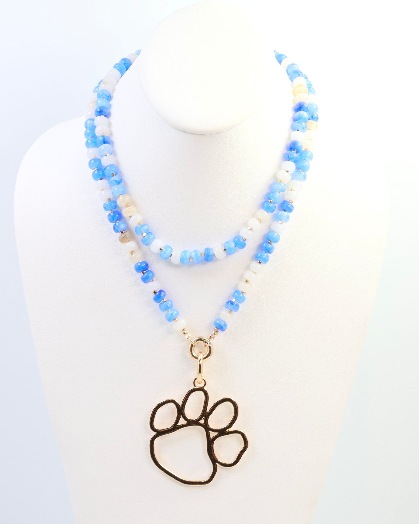 Ellison Stone Necklace Blue White