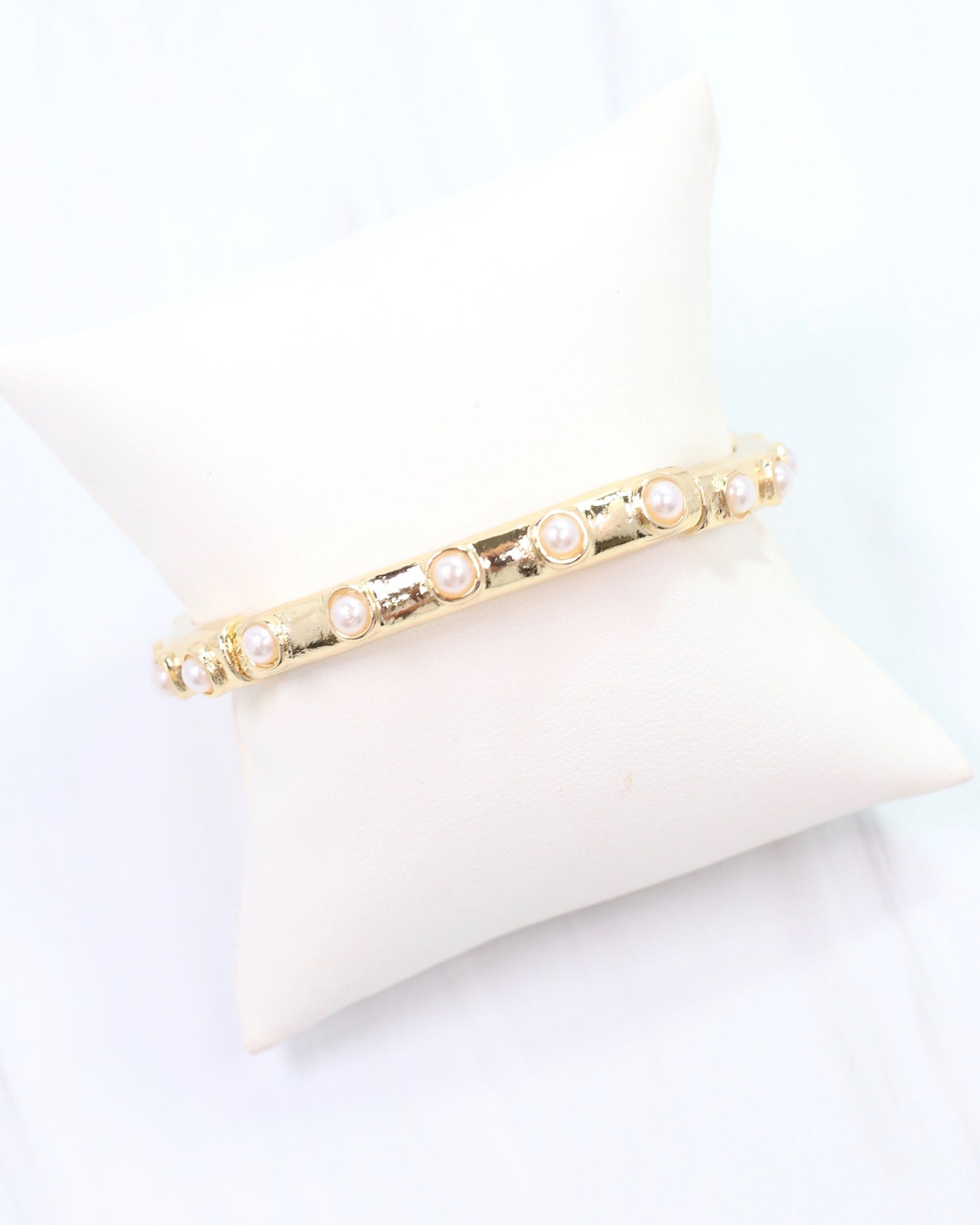 Kennedy Pearl Stretch Bracelet Gold