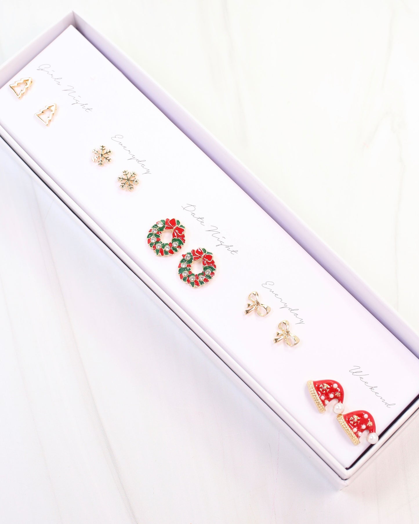 Holiday Cheer Earring Set Red