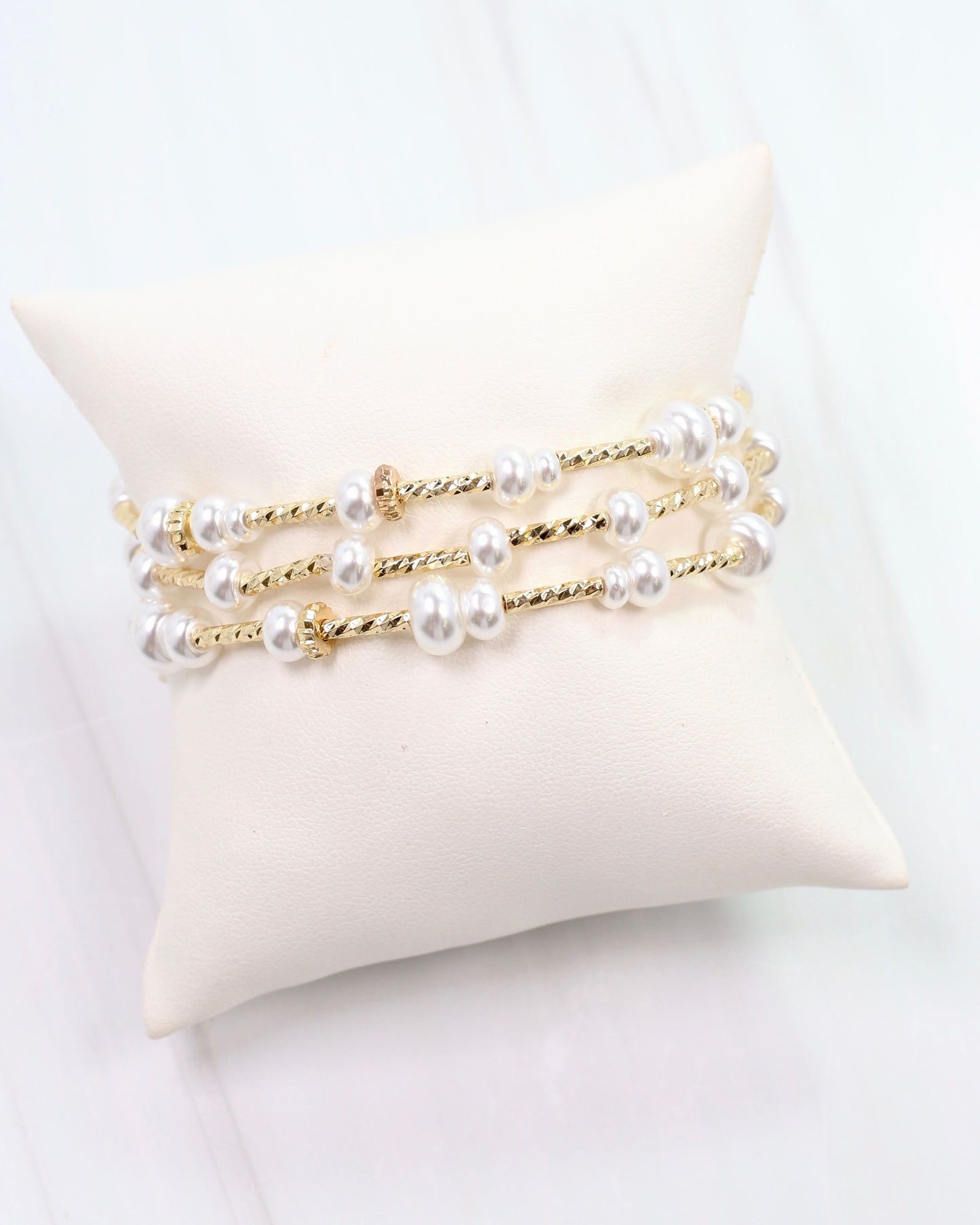 Lola Stretch Bracelet Set Pearl