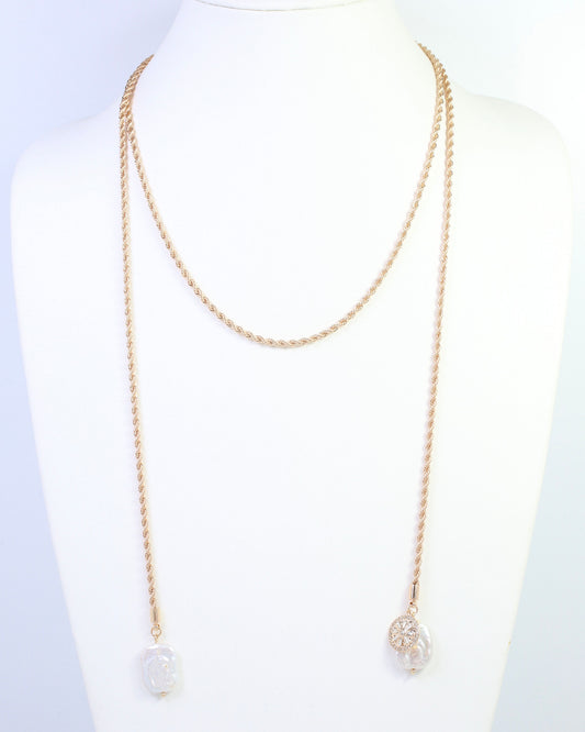 Kamille Rope Chain Wrap Necklace Gold