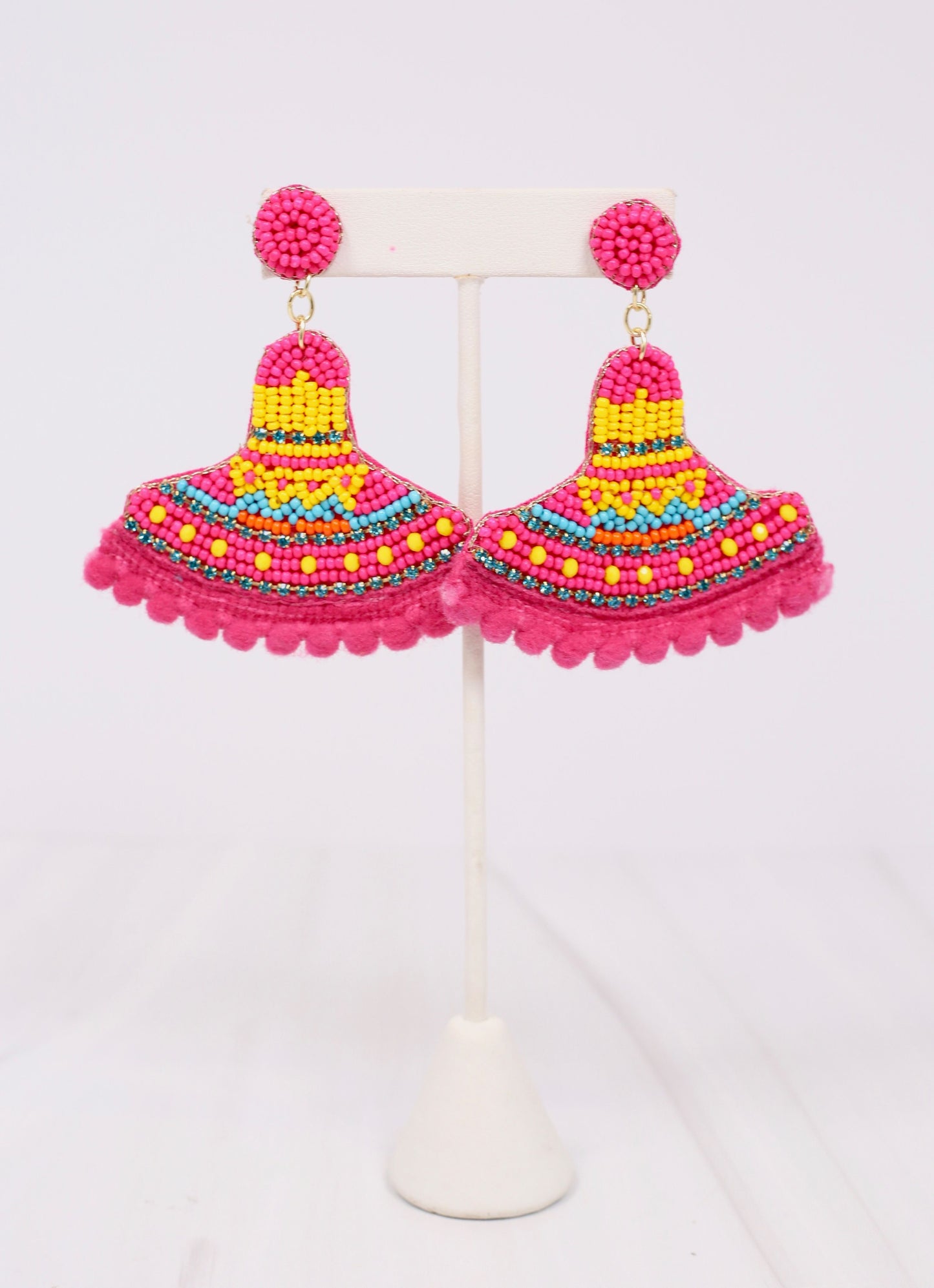Lorenzo Sombrero Earring PINK MULTI