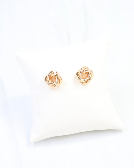 Clarke Knot Stud Earring Gold