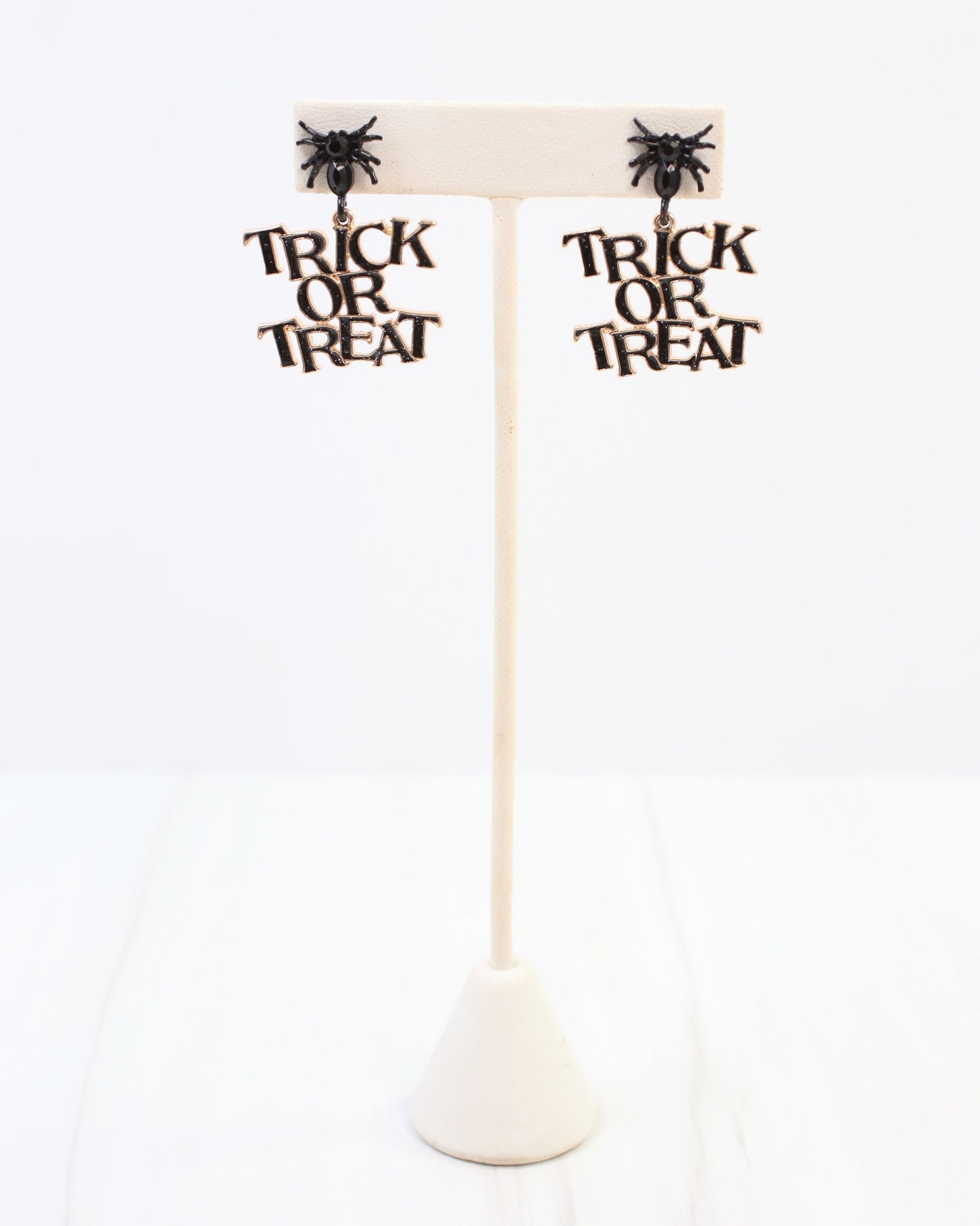 Scary Spider Trick or Treat Earring Black