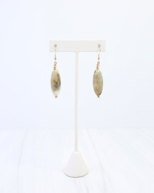 Albion Bead Earring Natural
