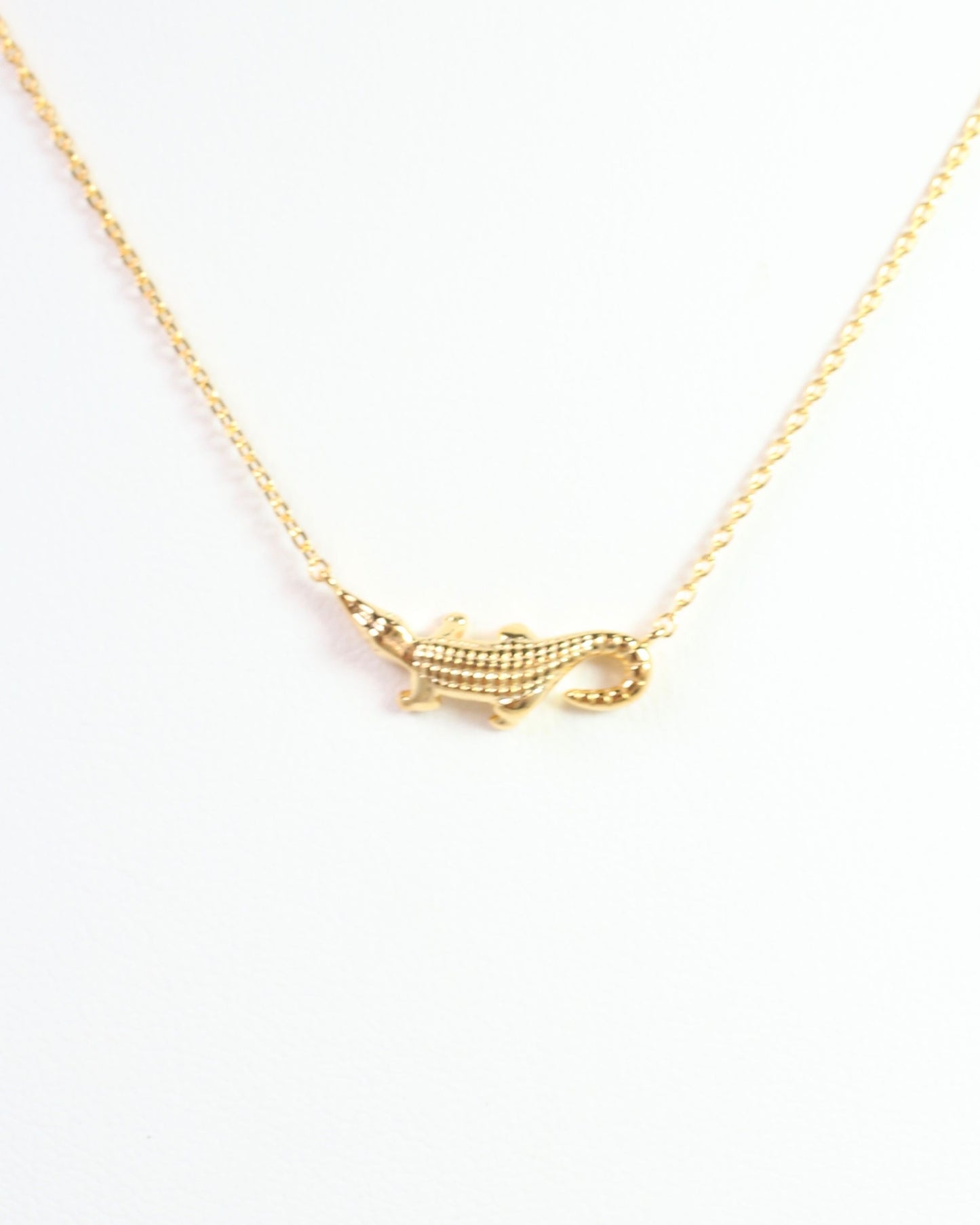 Alligator Necklace Gold