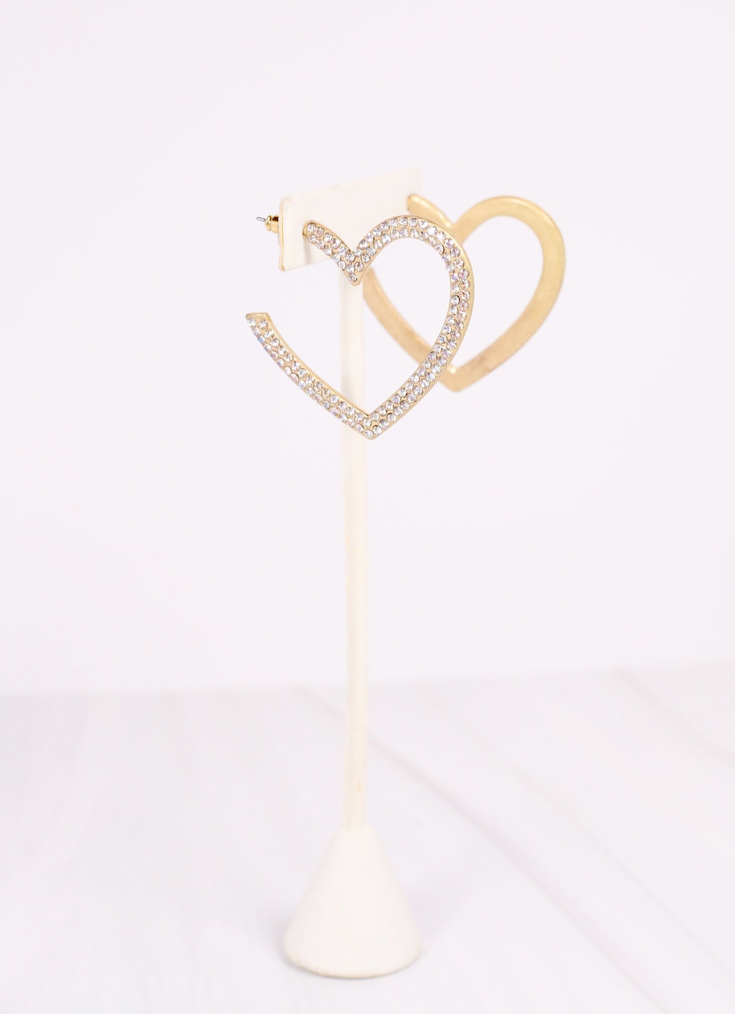 Braeden CZ Heart Earring Clear