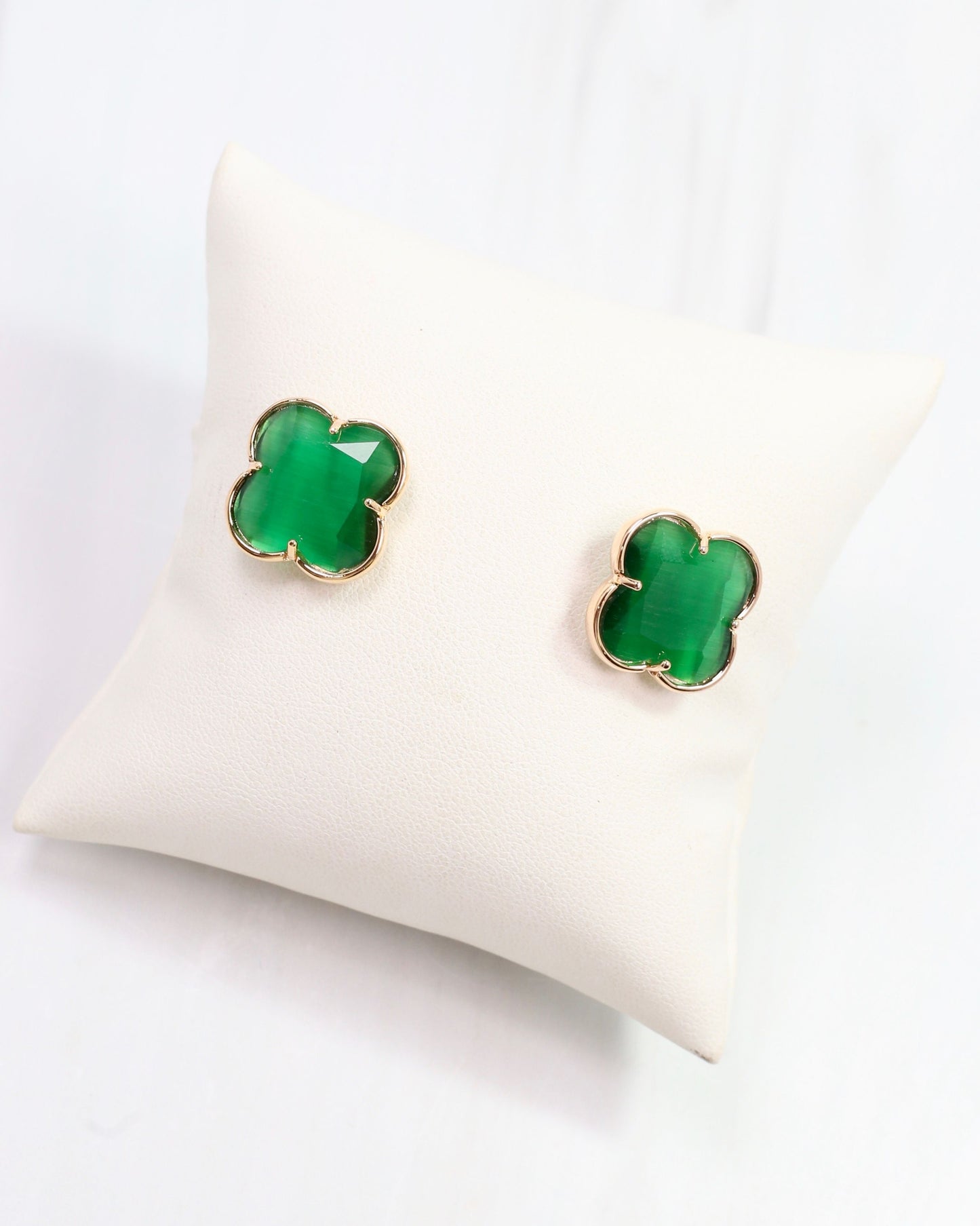 Jinsey Clover Post Earring Green