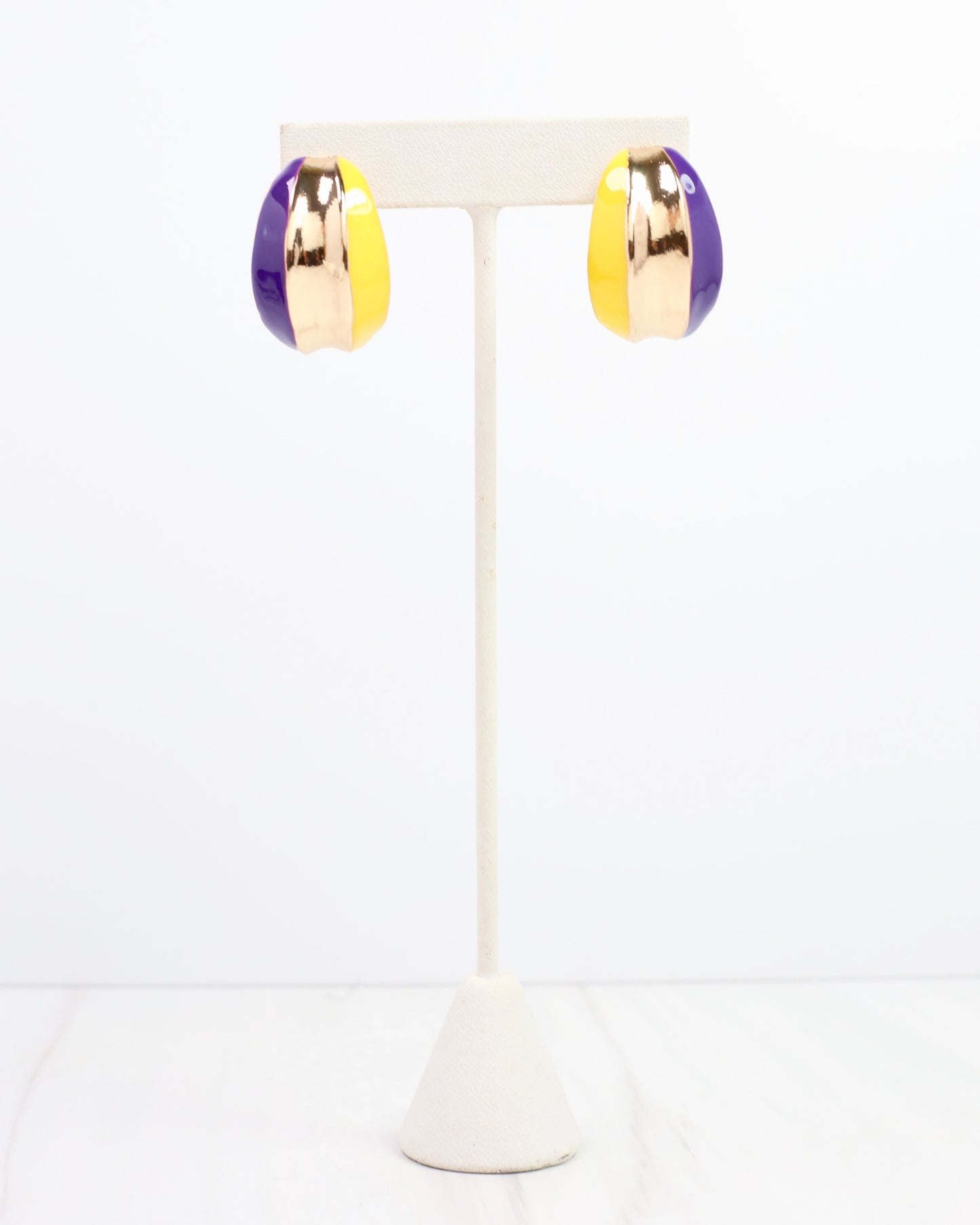 Penney Hoop Earring Purple Yellow