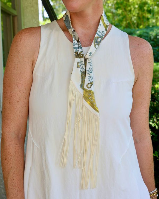 Cambridge Tassel Scarf Ivory