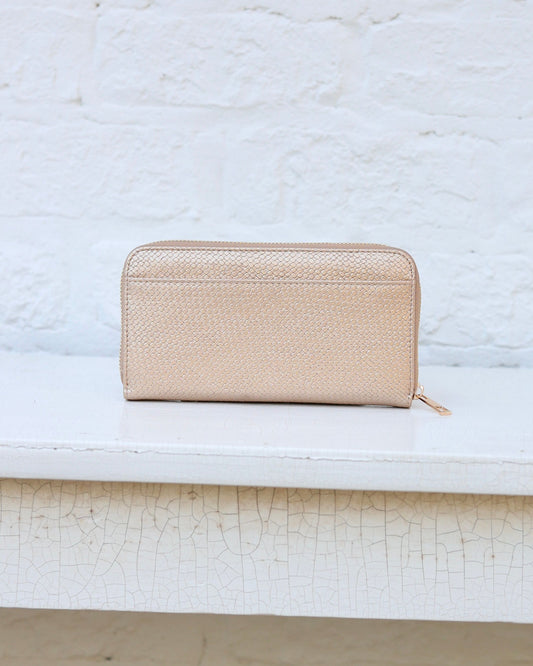 Penelope Wallet Woven Gold