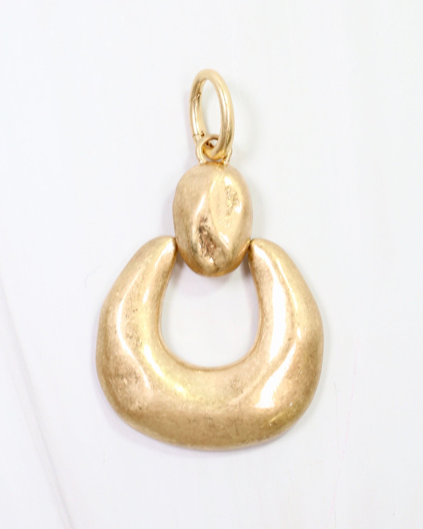 Galena Horseshoe Charm Worn Gold