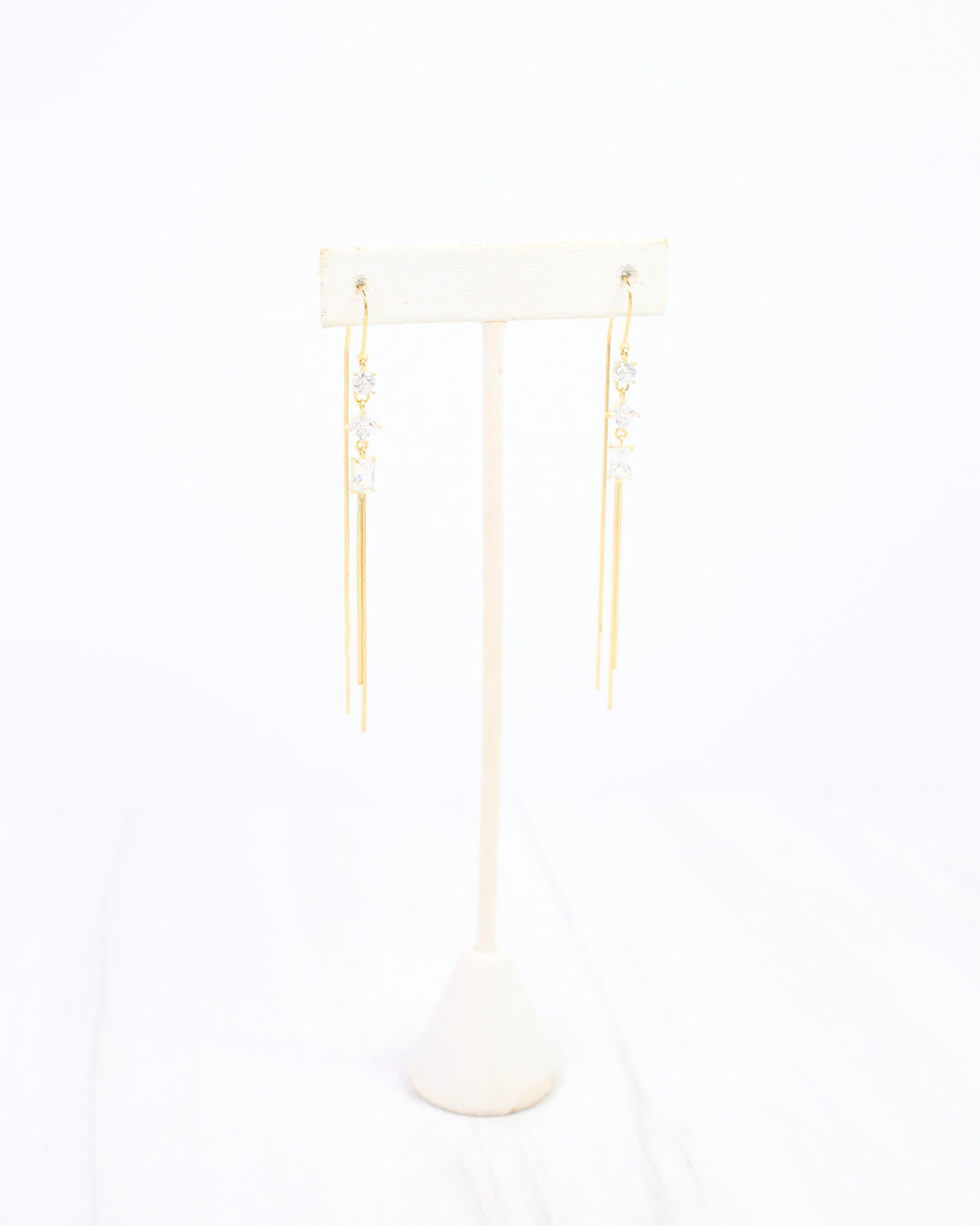 Vera CZ Threader Earring WR Gold