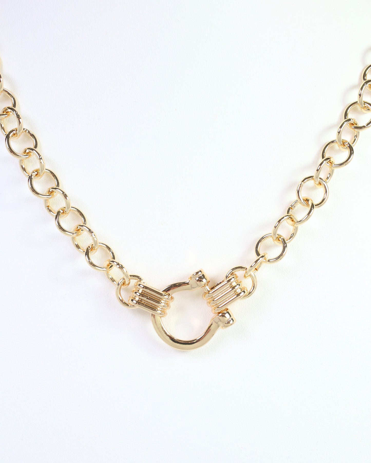 Derry Horsebit Link Necklace Gold