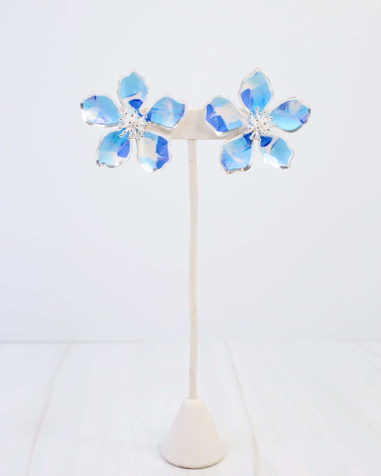 Monett Flower Post Earring Blue