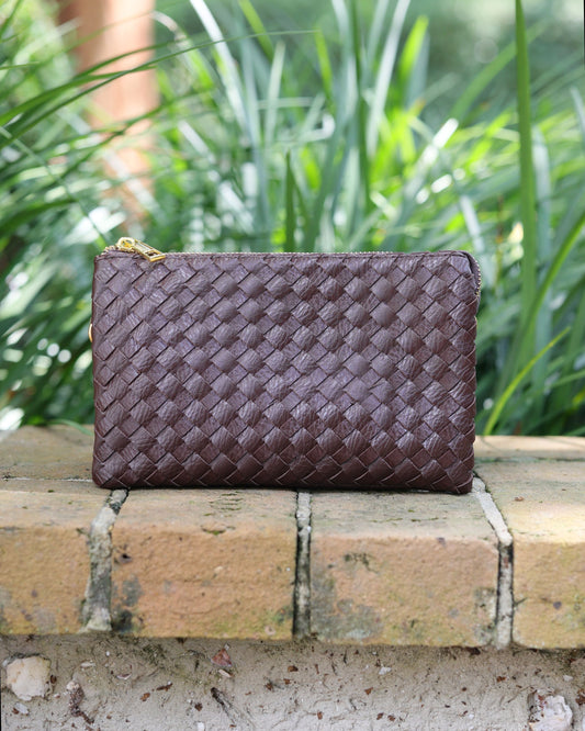 Liz Crossbody Bag Woven Coffee