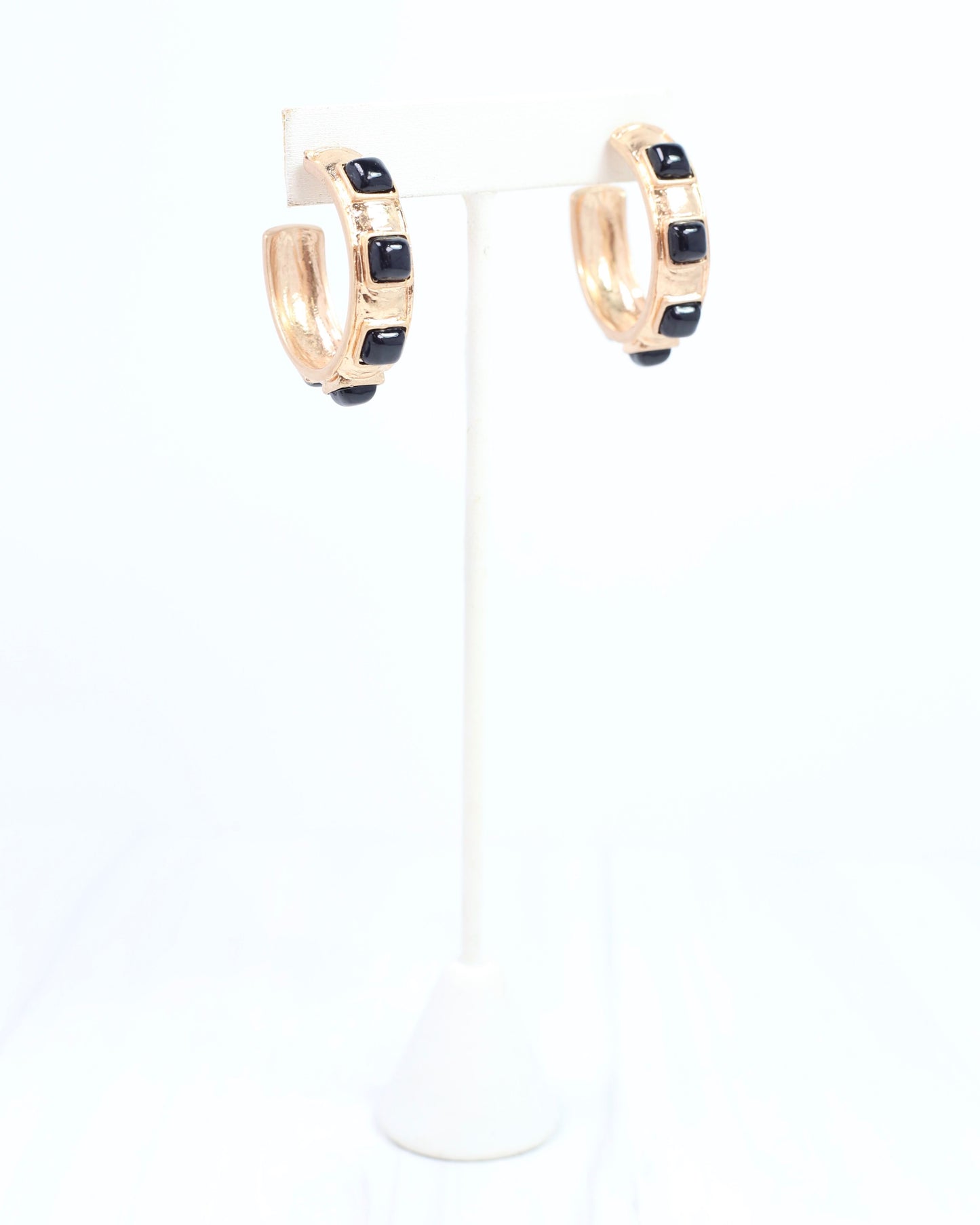 Elani Hoop Earring Black