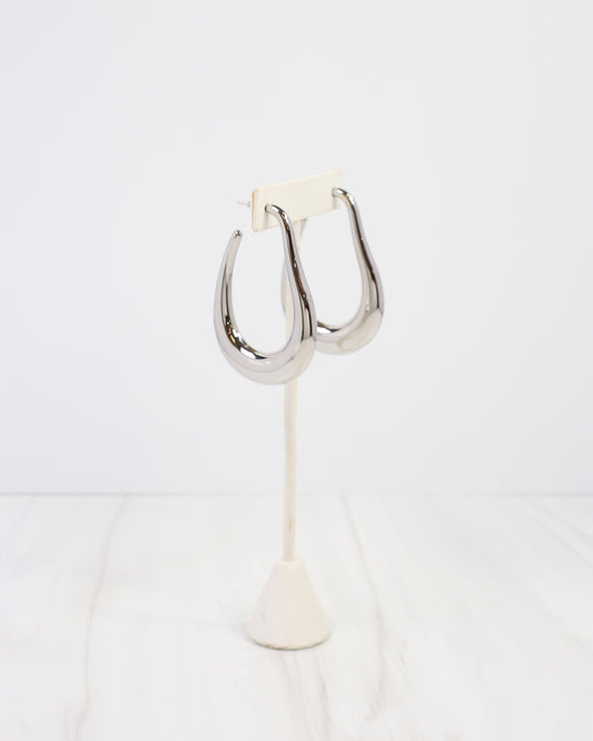 Artsy Hoop Earring Silver