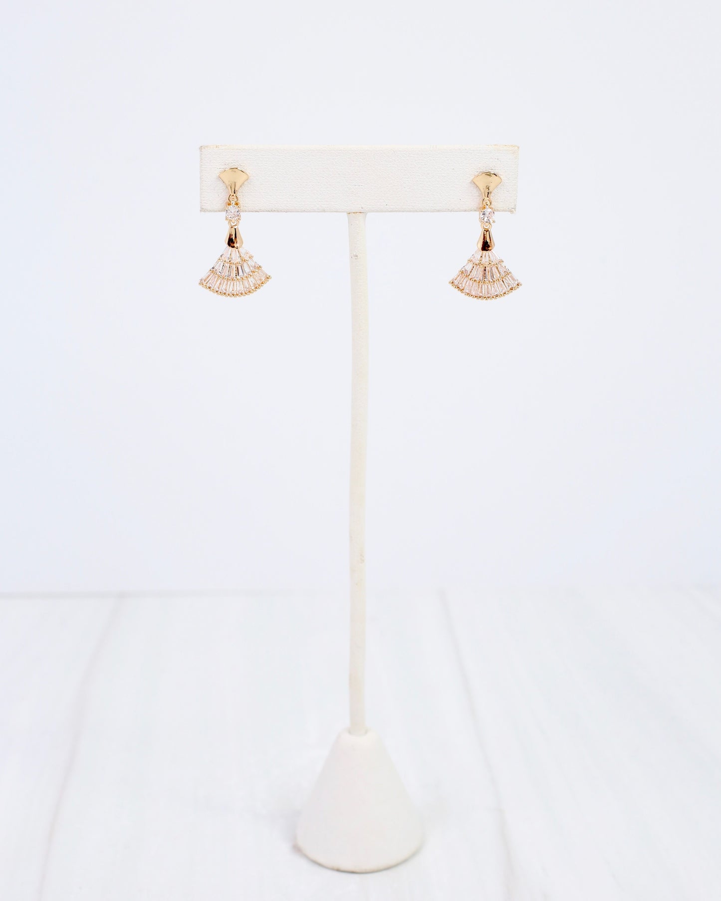 Cabrits CZ Fan Drop Earring Gold