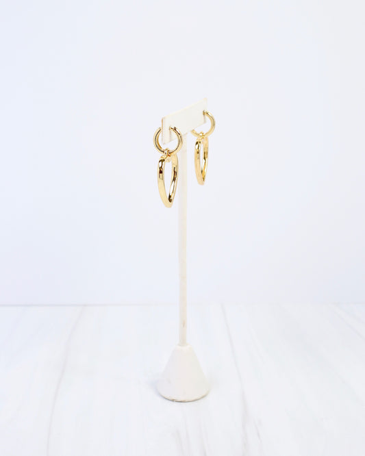 Peabody Heart Dangle Earring Gold