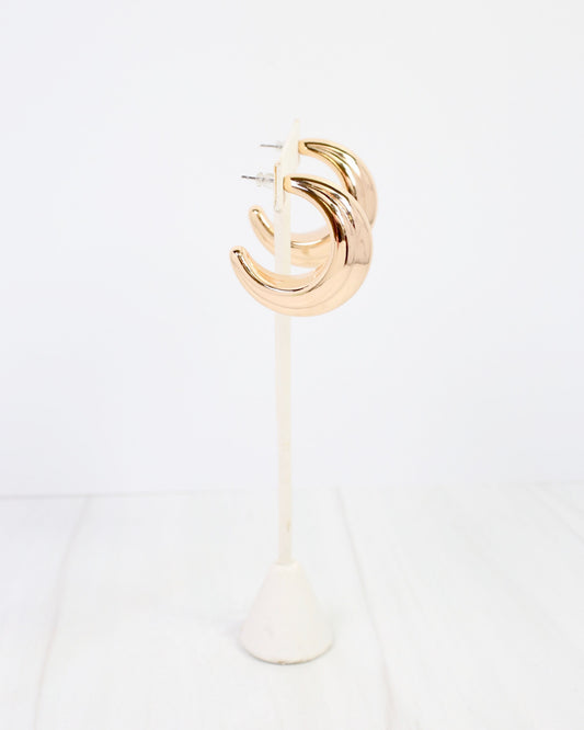Gastonia Thick Hoop Earring WR Gold