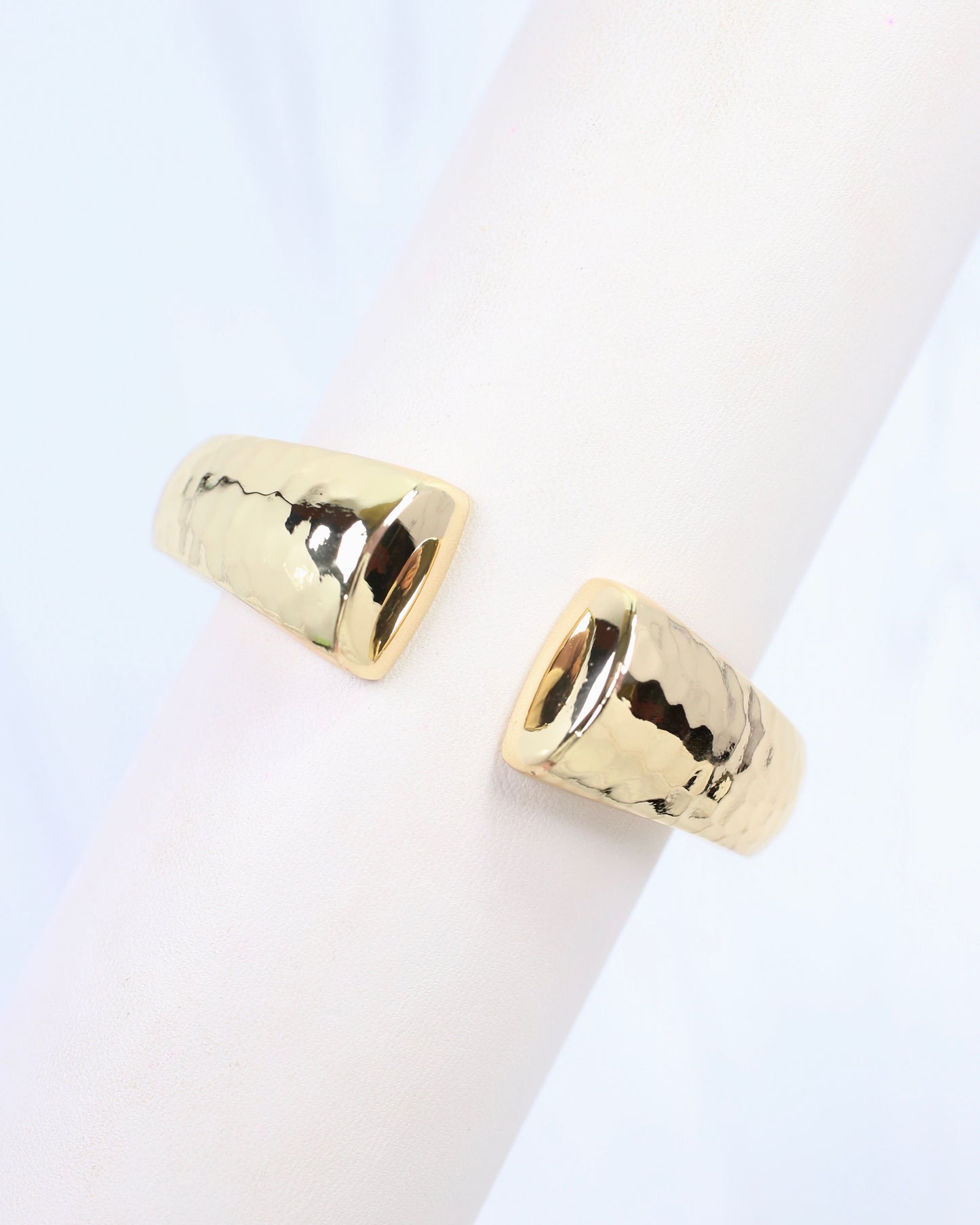 Corning Hammered Open Cuff Bracelet Gold