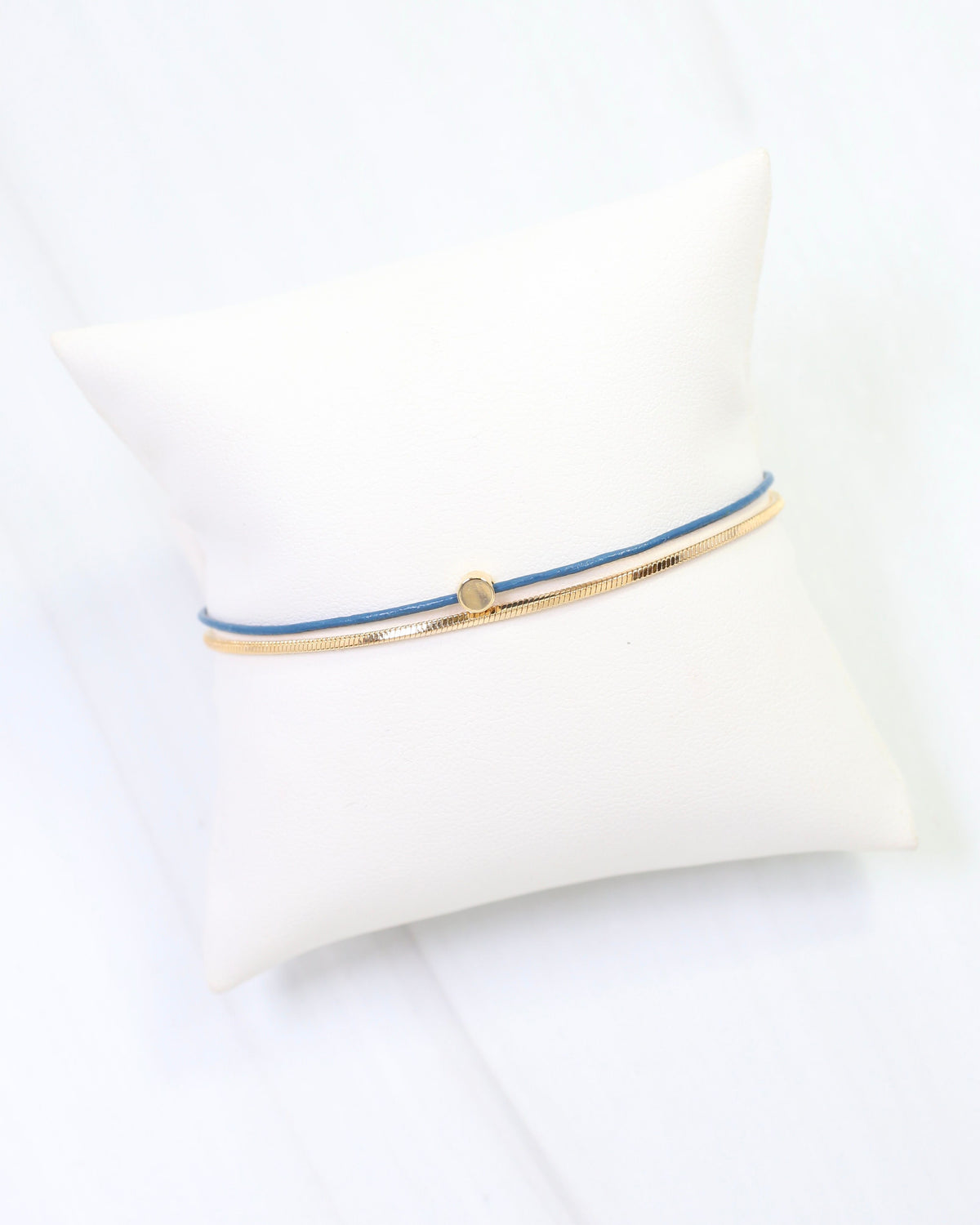 Paula Cord and Chain Bracelet Blue