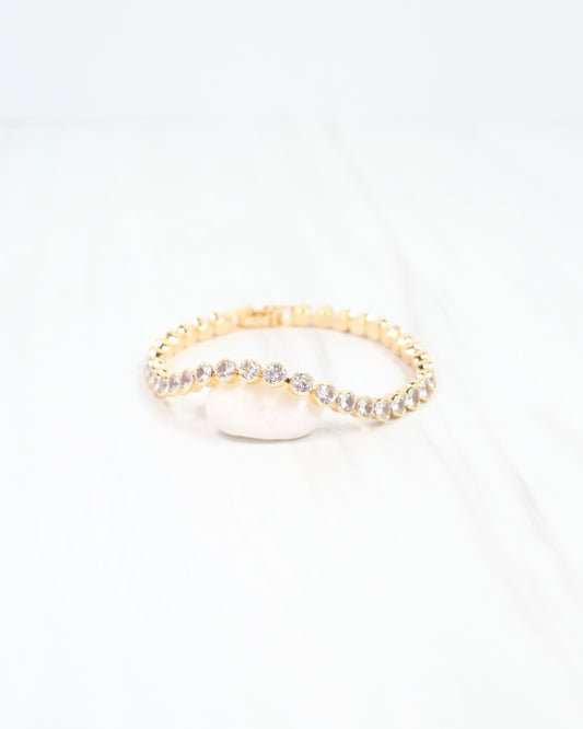 Pinsky CZ Tennis Bracelet Gold