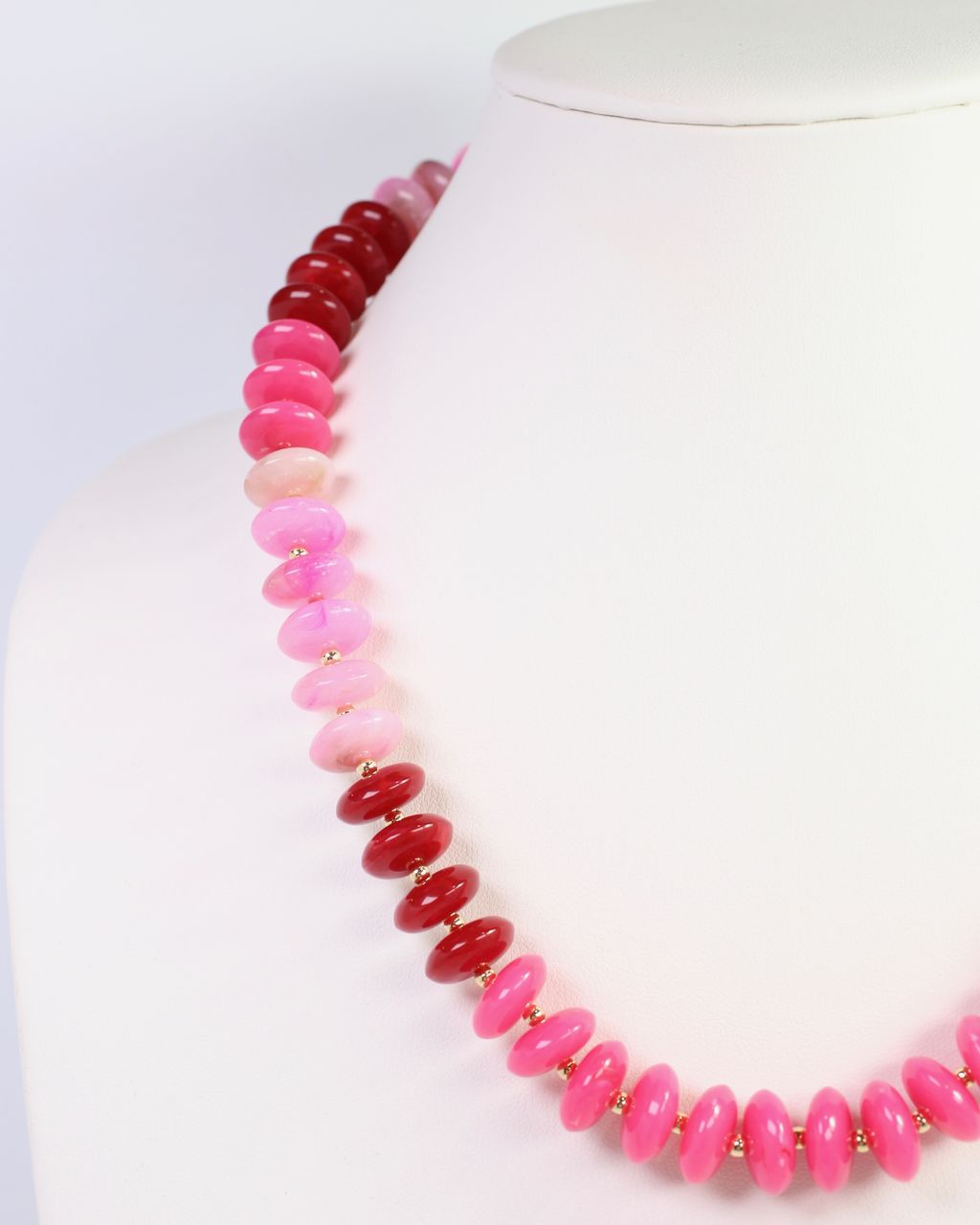 Belfast Stone Beaded Necklace Pink Multi