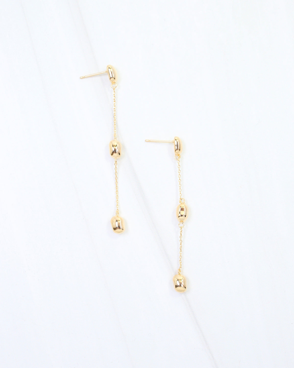Lyra Linear Dangle Earring Gold
