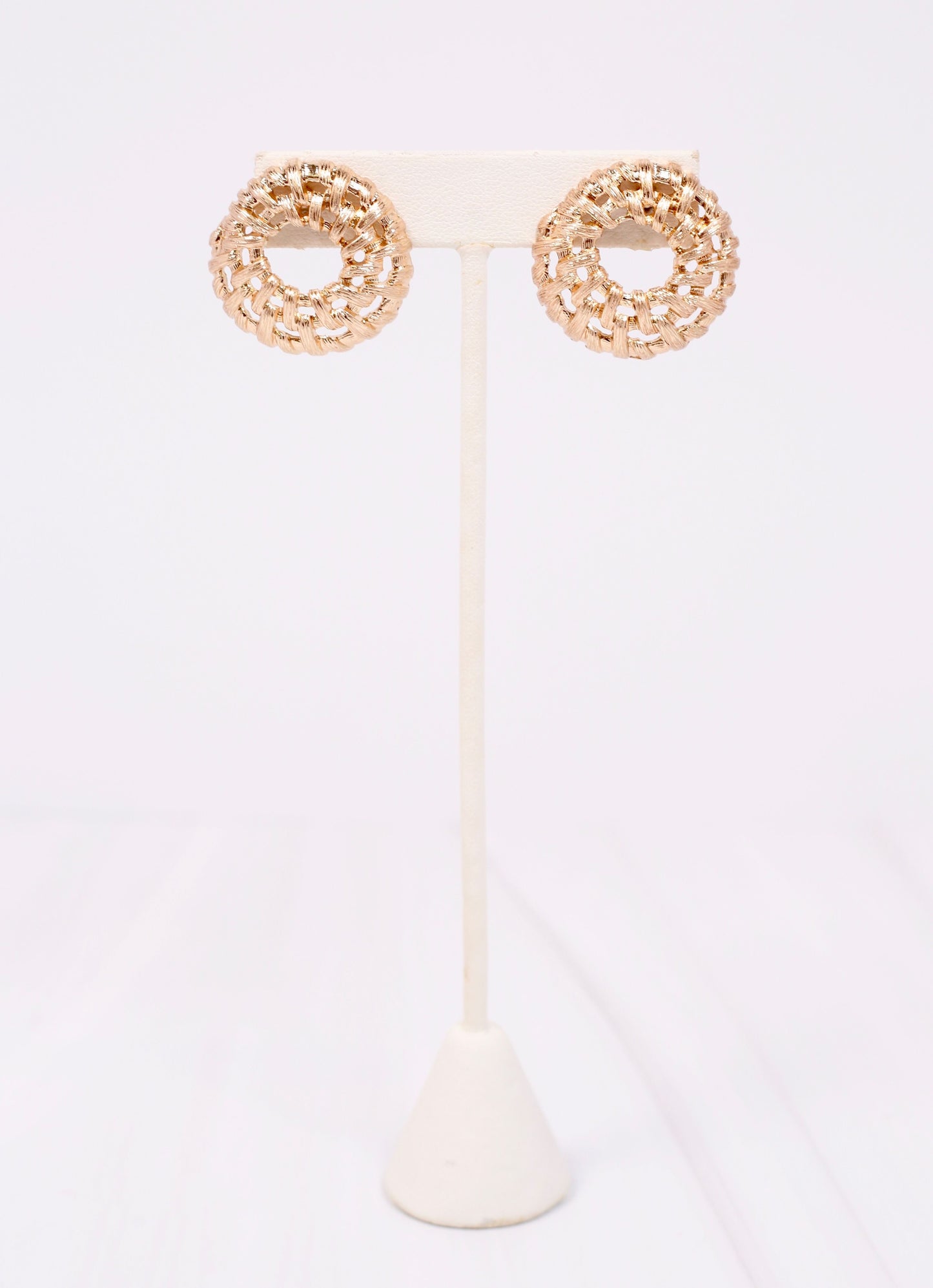 Shefford Metal Woven Earring GOLD