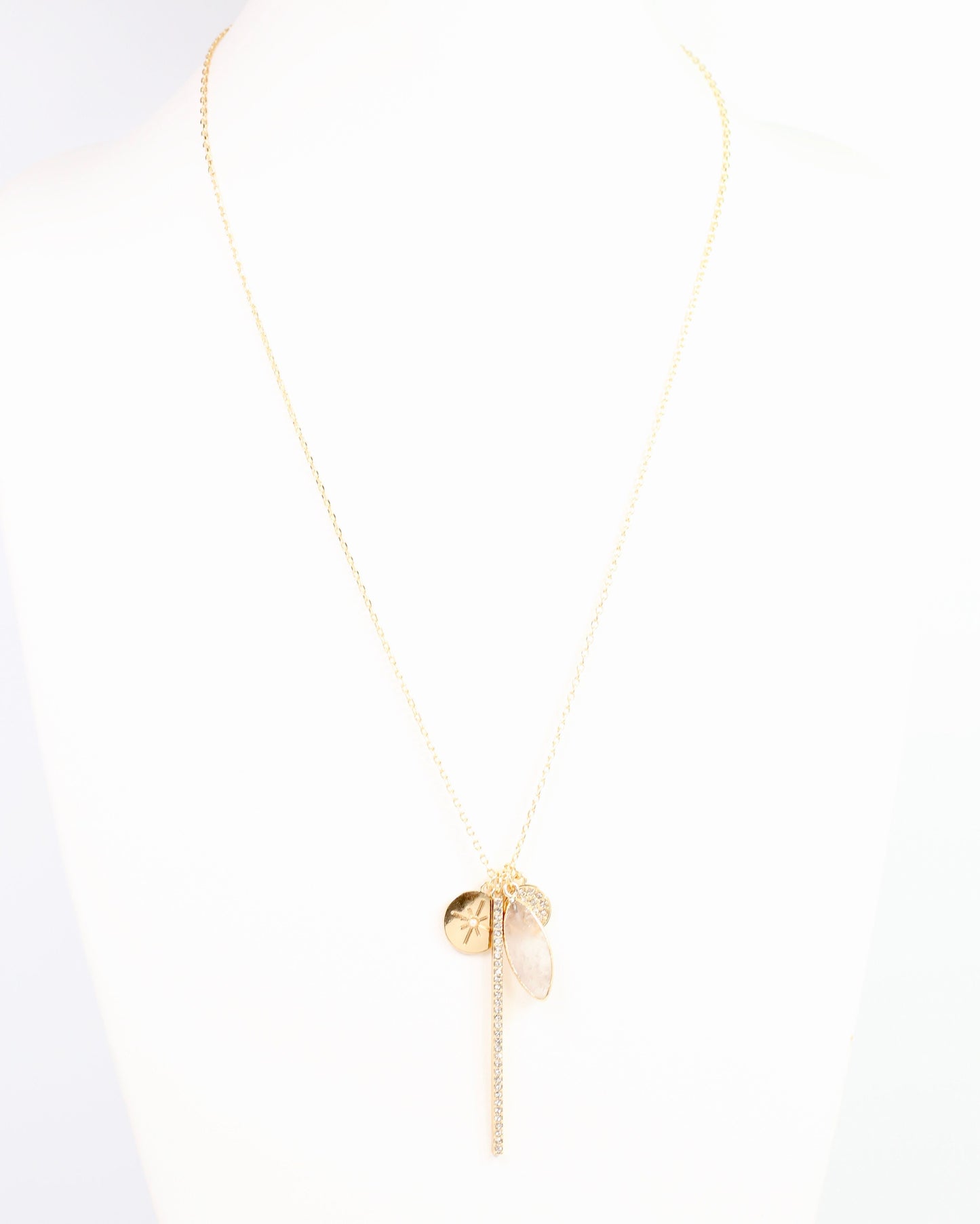 Maryland Long Charm Necklace Gold