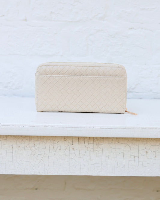 Penelope Wallet Woven Almond