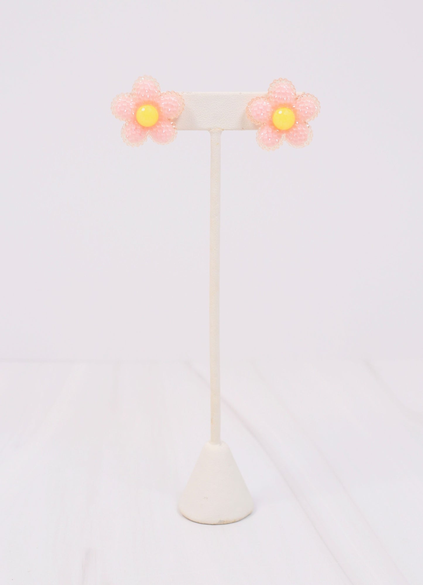 Rennies Beaded Flower Earring LIGHT PINK