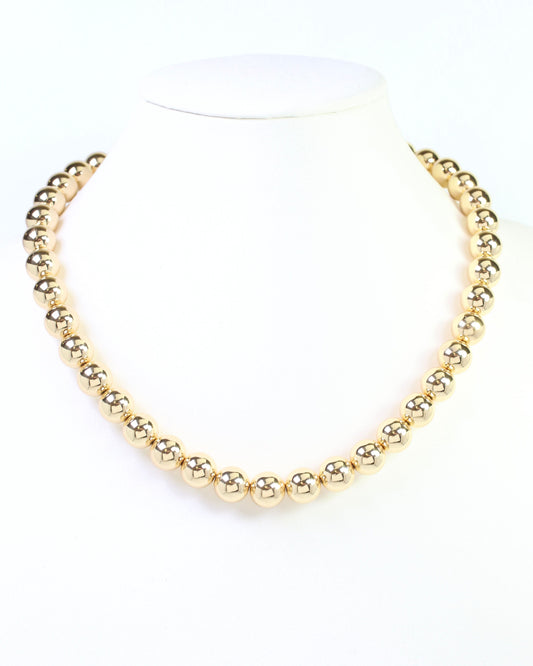 Bimini Large Bead Necklace Gold