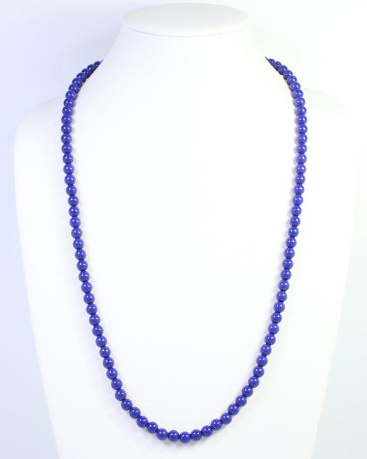 McEwen Long Beaded Necklace Navy