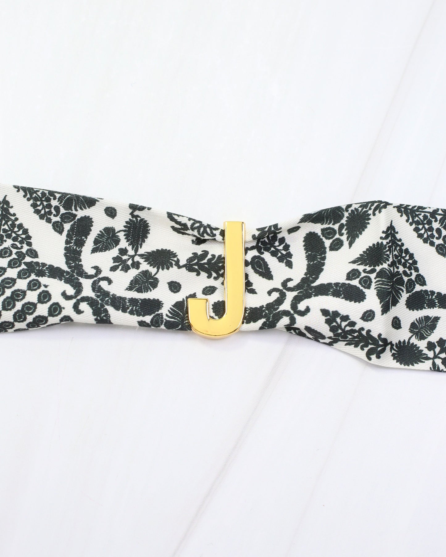 Arlett Initial Scarf Slide J Gold