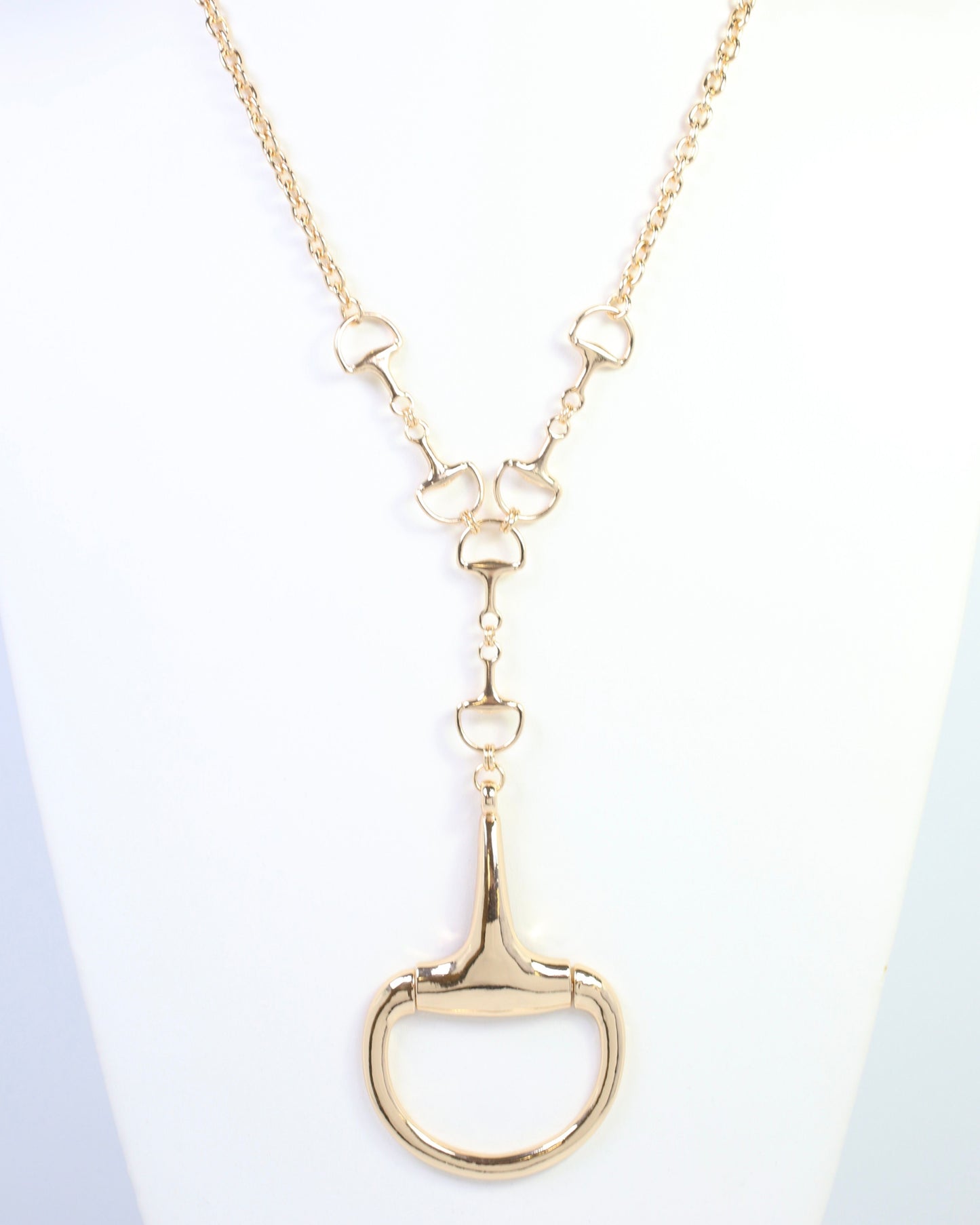 Joanna Horsebit Pendant Y Necklace Gold