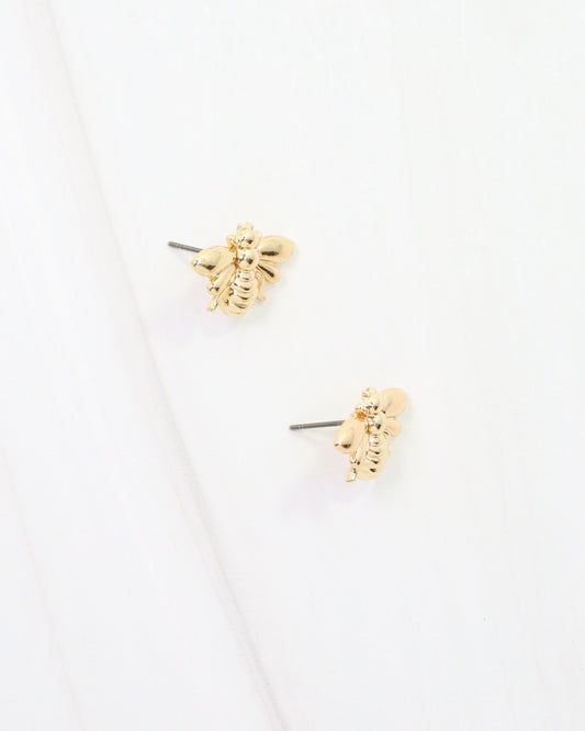 Buzzin Bee Stud Earring Gold