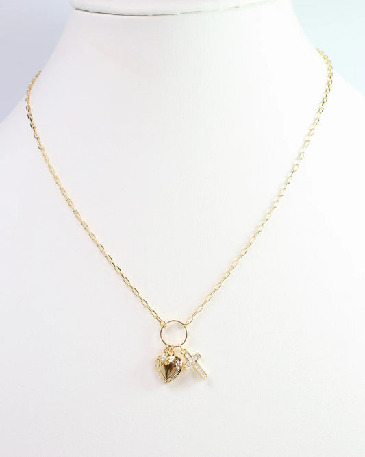 Sally Drop Charm Necklace GOLD