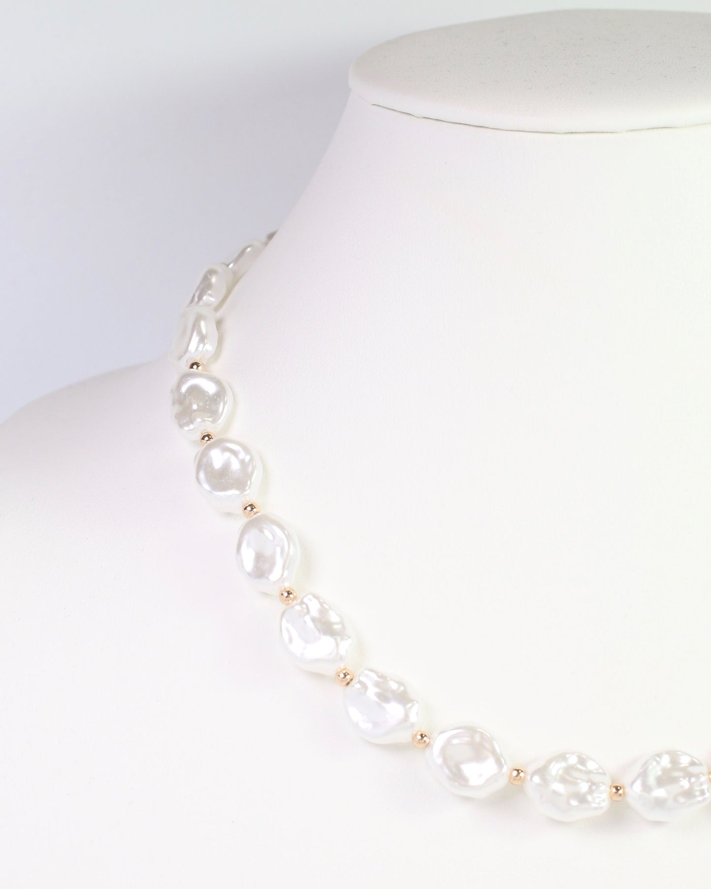Pesaro Pearl Beaded Necklace Cream
