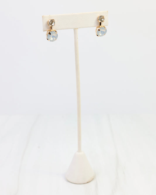 Radcliffe Rhinestone Earring White Opal