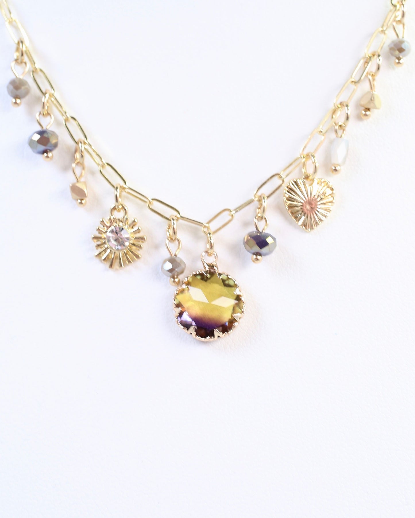 Brooklyn Charm Necklace Topaz
