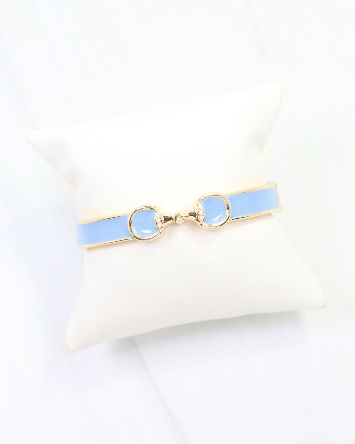 Kaylen Horsebit Hinged Bracelet Blue