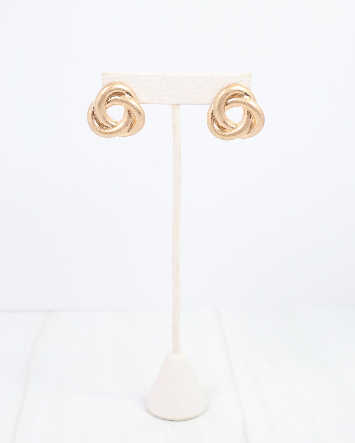 Karley Open Knot Earring Matte Gold